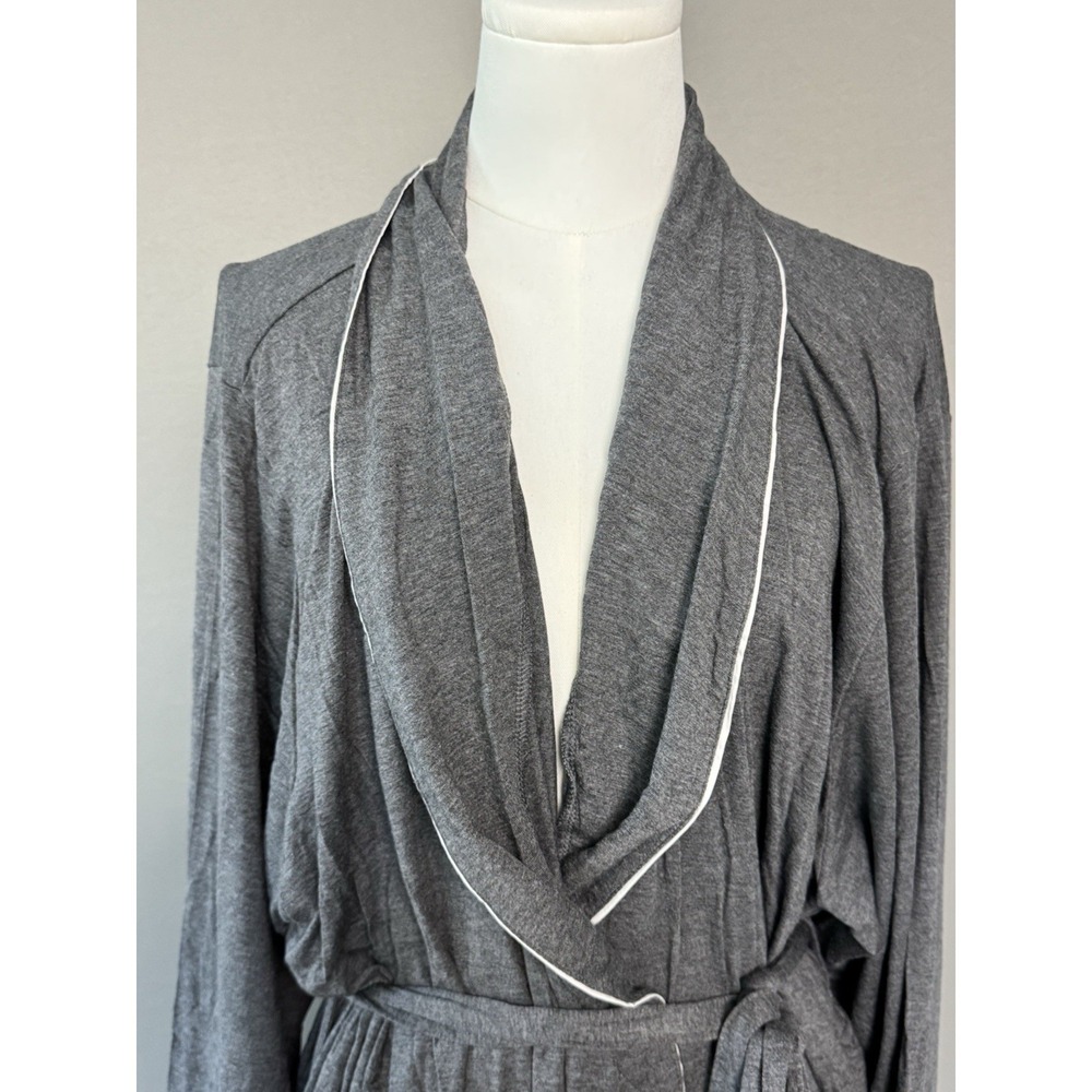 NWT Stars Above 3X/4X Gray W/White Piping Knee Length Robe W/Pockets - Picture 2 of 8